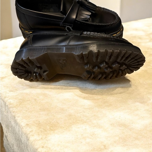 Dr. Martens Black Leather Kiltie Tassel Loafers - Picture 6 of 7